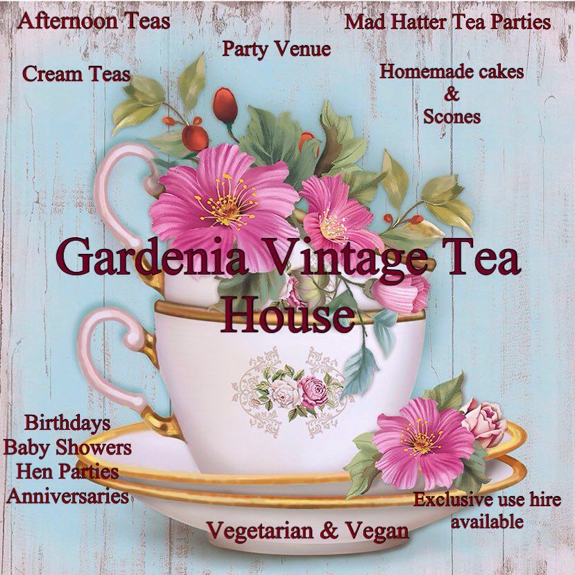Gardeniatea's tweet photo. Spring is here, time to party. #afternoontea #vegan #madhattersteaparty #sussex #vegetarian #Surrey #tearoom https://t.co/ya7XcyQRZb