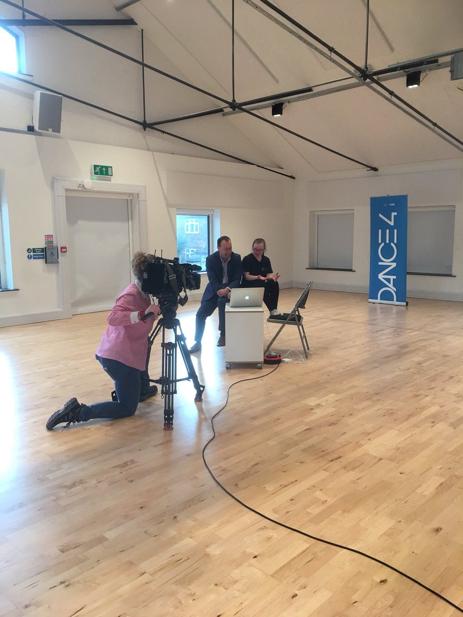 wildbush22's tweet photo. Filming today with @ITVCentral in stunning studio 2 @Dance_4 to talk about @PeopleDancingUK #11millionreasons exhibition and new online resources thanks to @thespacearts commission 🎬 https://t.co/sY4HdE4ieq