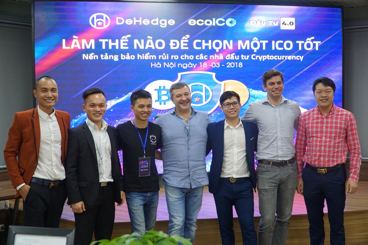 De_Hedge's tweet image. DeHedge has just completed its MeetUp in Vietnam. The event was organized by the DeHedge Ambassador in Vietnam, Loc Dinh.#money #moneymaker #capital #ico #blockchain #cryptocurrency #cryptocurrencies #icos #hedging #blockchains #risk #risks #hedge #technology #science #bigdata