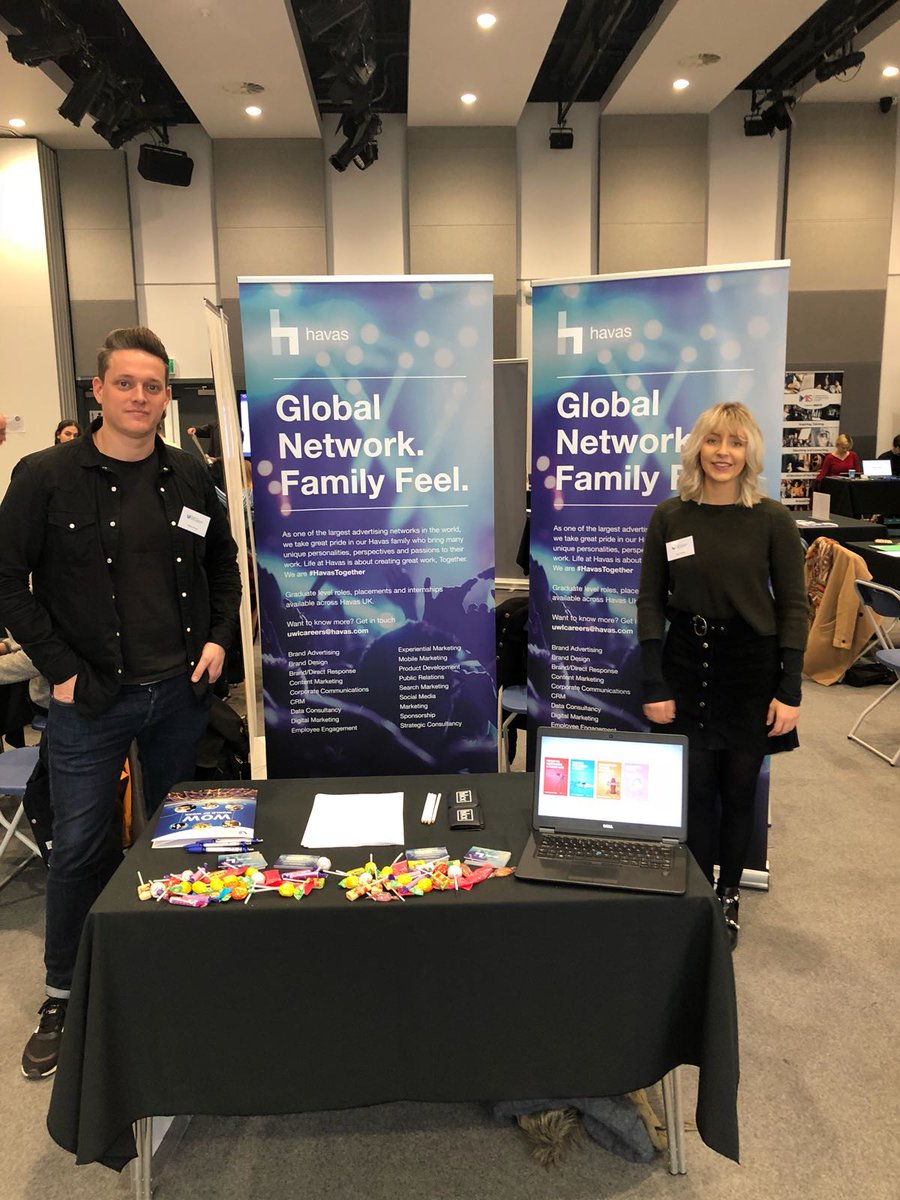 Having a great day so far at the #UWLStreetwise careers fair, meeting the future generation of the creative industry. Come see us for a chat about our #HavasFamily. We might even treat you to a sweet!