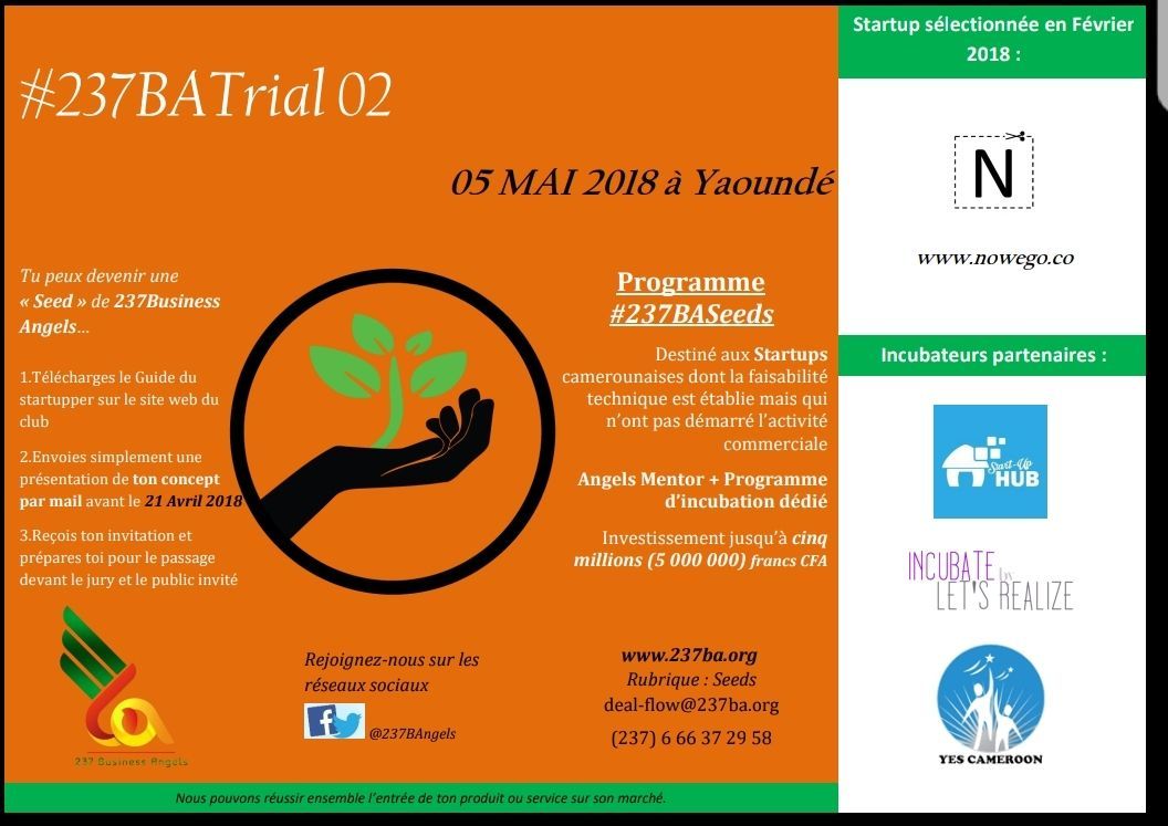 chwankyclark's tweet photo. Appel à candidature: toutes les Startups camerounaise dont la faisabilité technique est établie mais dont l'activité commerciale n'a pas encore démarré, ceci vous ai destiné #startups #investiraucameroun #237BATrial02 #237BASeeds #realisezvosrêves #financement https://t.co/feulTKRMCt