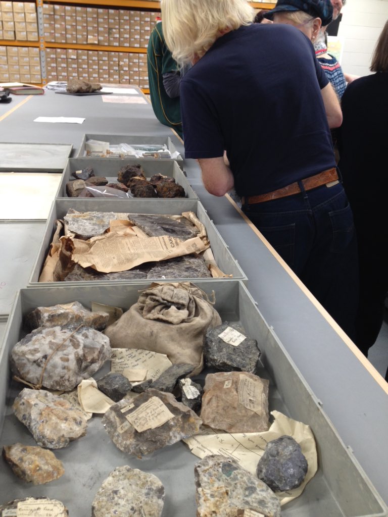 Our colleague Luis gave fab  <a href="/HESEngineShed/">The Engine Shed</a> insight tour of <a href="/BritGeoSurvey/">British Geological Survey</a> Collections today!UFOs to rocks all incl!
