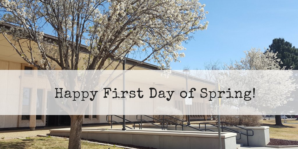 lubbocklibrary's tweet photo. Happy First Day of Spring! The trees are in bloom at #MahonLIB. #KeepLubbockBeautiful #LubbockSpring https://t.co/H32JcF2Yi1