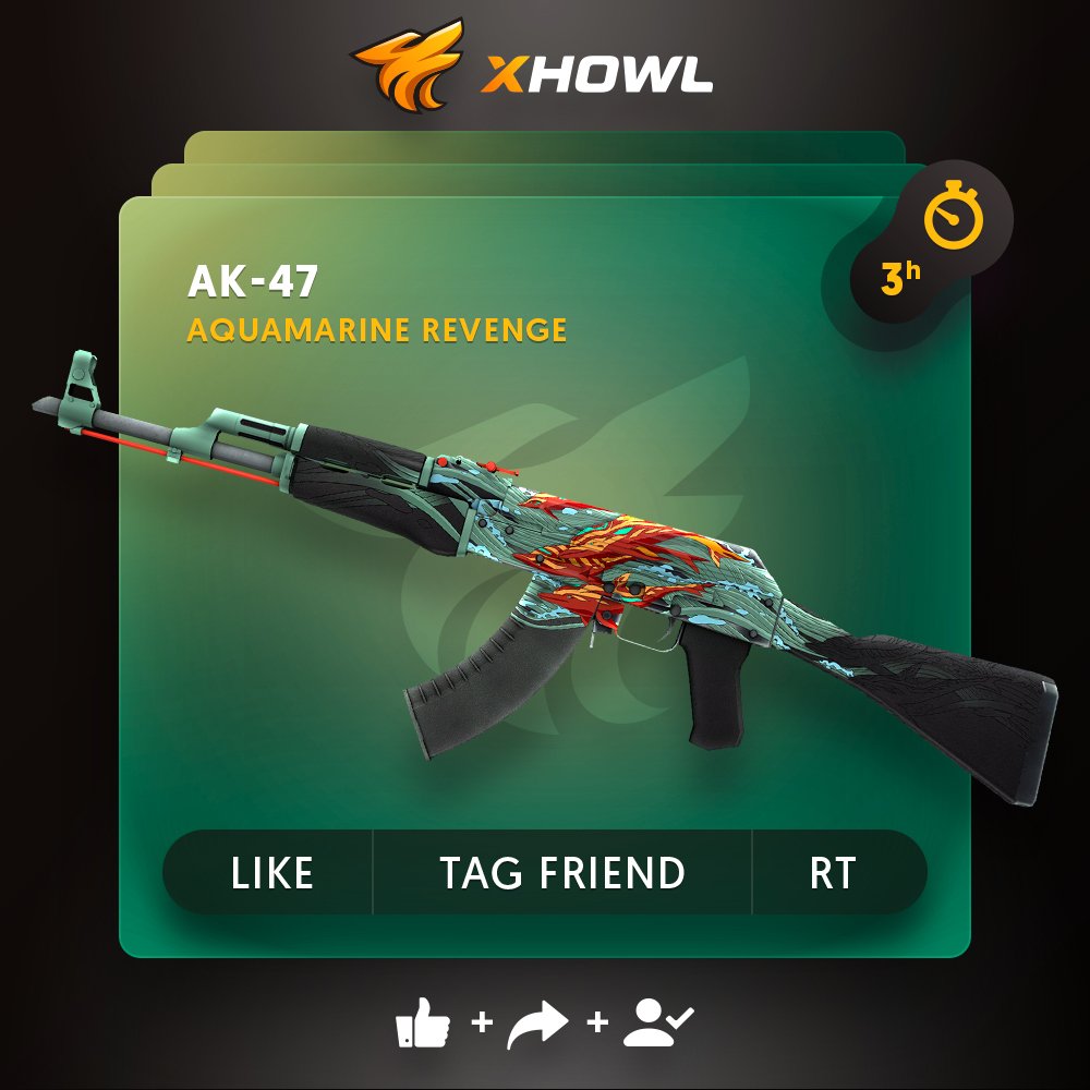 LXXPFORGHOST's tweet photo. 🍀 AK-47 Aquamarine Revenge #Giveaway:
☘️ CLICK https://t.co/fgp7wcFbCa                    
🌿 Like + RT + Follow us @xhowlcom
🌱 Tag your friend

🏆A winner in 3h!
#csgo #csgoskins #dragonlore #csgoknife #csgodlore by #xhowlcom via @c0nvey https://t.co/0KMFXHuaqQ