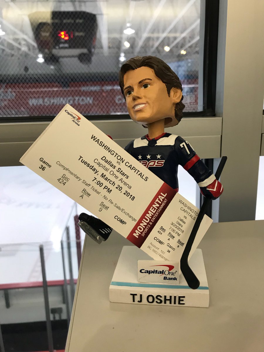 Capitals's tweet photo. RT to WIN! We're giving away tickets to #CapsStars! Every retweet is a chance to win and a chance for you to come tonight for your very own @TJOshie77 bobblehead! #ALLCAPS https://t.co/P5MTNk22lf