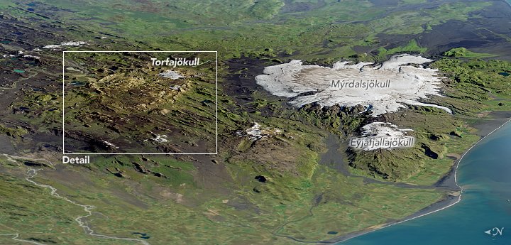 janinekrippner's tweet image. Torfajökull volcano in Iceland and its 18-kilometer by 12-kilometer caldera: Iceland’s Caldera of Hot Springs via @NASAEarth:  earthobservatory.nasa.gov/IOTD/view.php?…