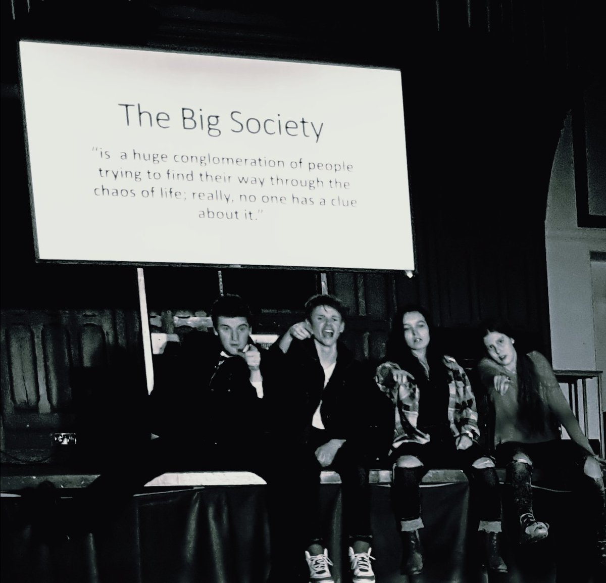 StLeonards_Head's tweet image. Throwback to this term's fantastic original production, The Big Society, written by our very own Director of Drama, Mrs Ledger, with the help of the cast themselves! #SchoolPlay #OriginalScript