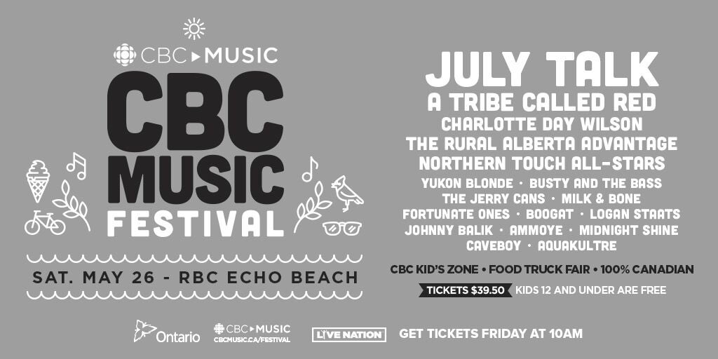toronto. so honoured to be a part of this line up with our beloved <a href="/CBCMusic/">CBC Music</a> at <a href="/RBCEchoBeach/">RBC Echo Beach</a> on May 26th!