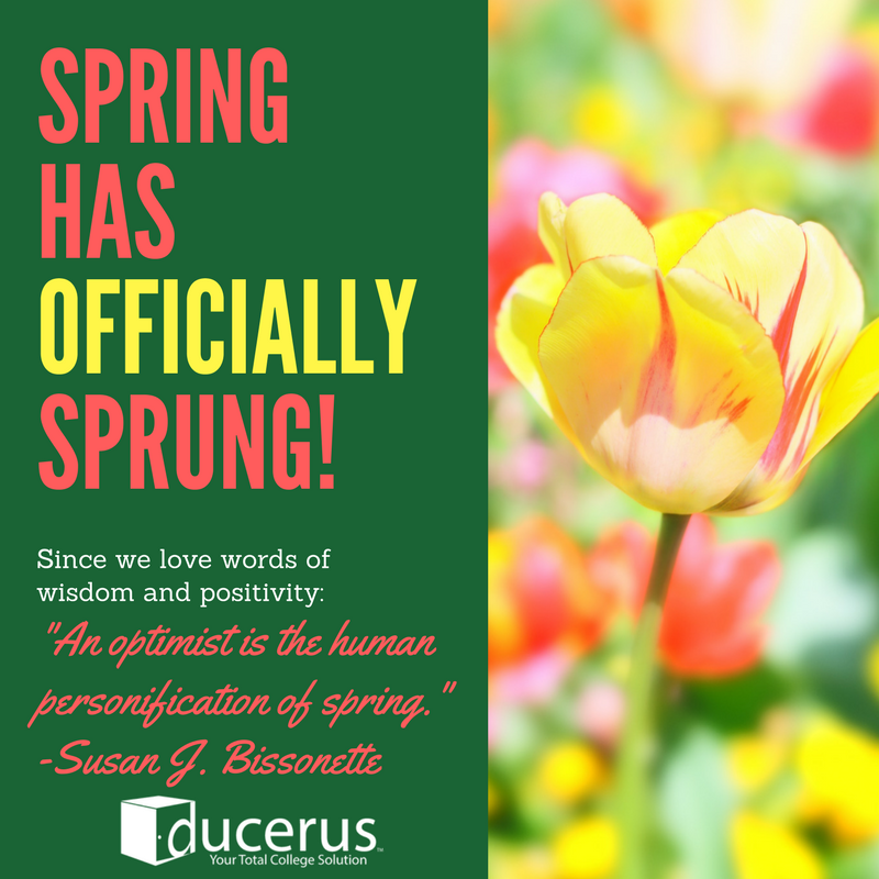DucerusCarlsbad's tweet photo. #Spring is finally here! Birds chirping, flowers blooming, and later sunsets are some of the #Ducerus staff's absolute FAV things about Spring. Oh, it also just happens to be #InternationalDayOfHappiness. We LOVE today! What makes you #happy today?! #TuesdayThoughts https://t.co/f8lmJ3f45A