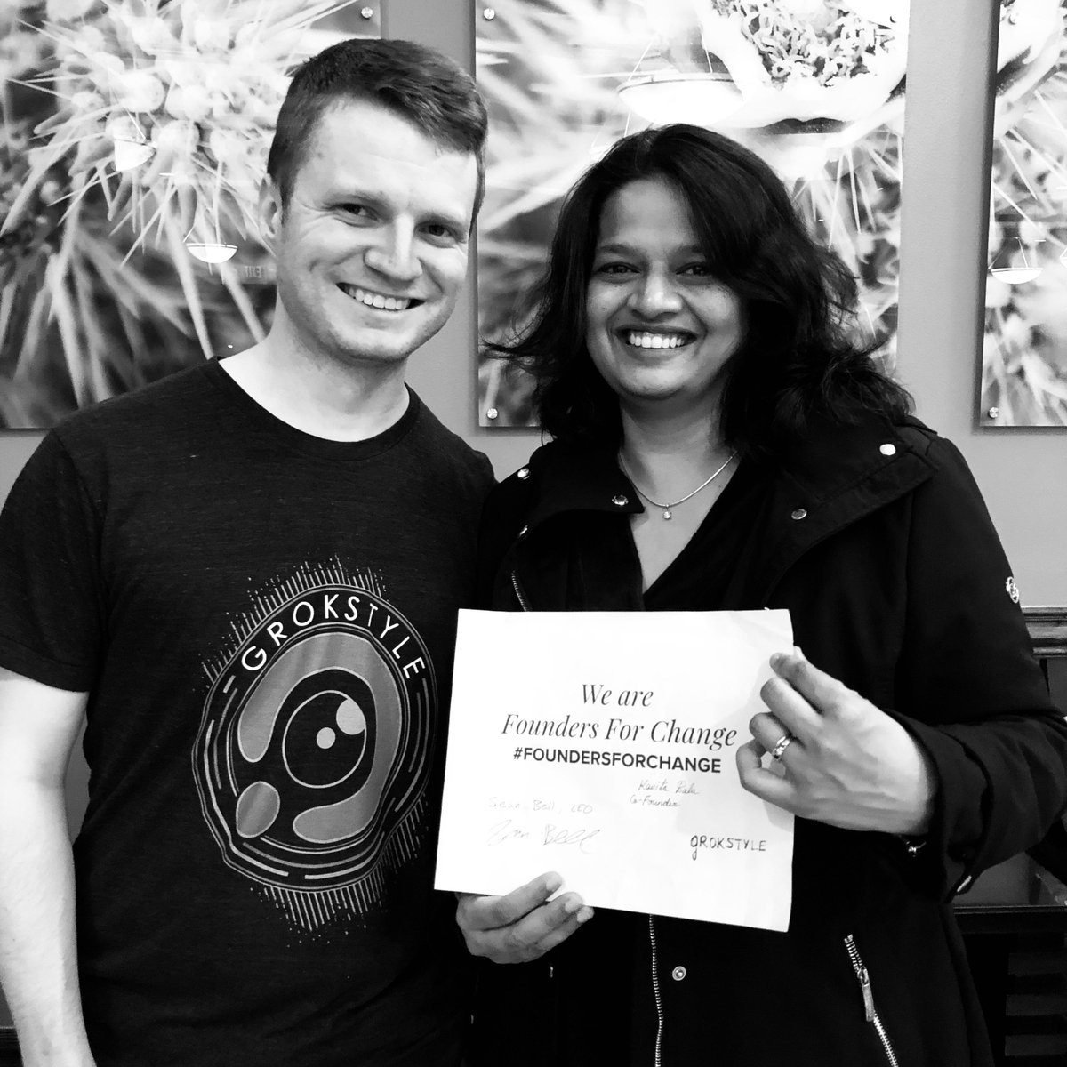I believe in a more diverse and inclusive tech industry. I am dedicated to having a diverse team and board, and when I have a choice of investment partners in the future, the diversity of their firms will be an important consideration. #foundersforchange