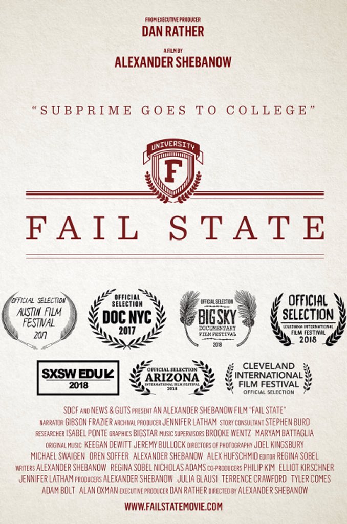 “FAIL STATE” Dir: Alexander Shebanow, Premiering April 18th@ 7:30pm lifilmfest.org  #LIFF #LouisianaInternationalFilmFestival #SpecialPresentation #FailState