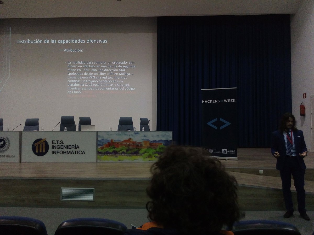 anaraher's tweet photo. La @HackersWeek ayer iba de ciberseguridad, y muy muy interesantes con @juanvelasc0 y @Adrian_DMm https://t.co/vNRqm8s9TH