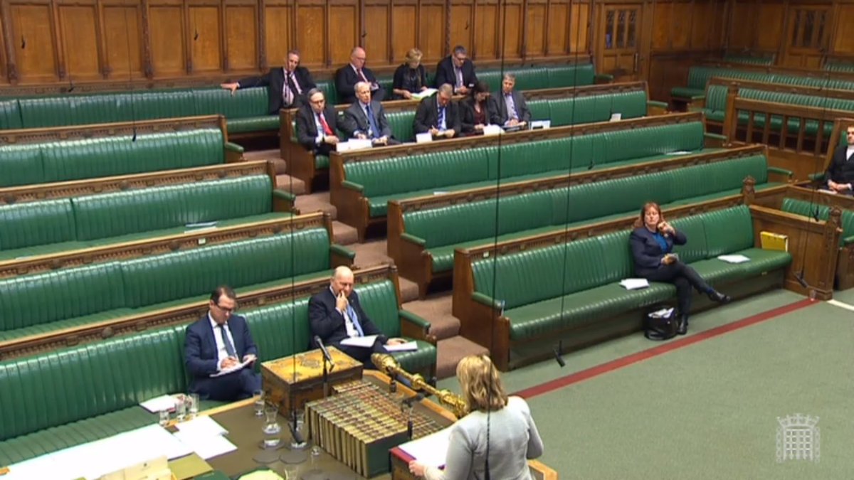 SJAMcBride's tweet photo. Evidence of the problems with how Northern Ireland is now being governed: An almost empty Commons chamber is in one day rushing through the Northern Ireland Budget (Anticipation and Adjustments) Bill, yet the draft bill hasn't even been published for the public to view. https://t.co/Ytt8ihiYNX