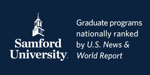 Samford_News's tweet photo. Samford’s national reputation is affirmed by the 2019 U.S. News and World Report Graduate Rankings just released! Rankings are based on a variety of factors, including reputation, faculty credentials, student engagement and selectivity.

https://t.co/nJchf42lgA https://t.co/YBm9y3QxjI