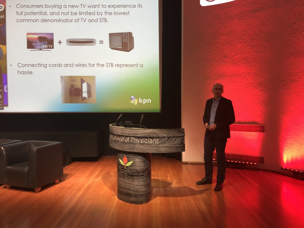 Alejandro Casal Gomez from KPN is talking about HbbTV OpApp at #CTVS18 <a href="/HbbTV_official/">HbbTV Association</a>
