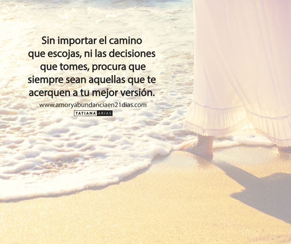 Toma decisiones desde el amor y la abundancia, mira en este regalo cómo hacerlo: 
amoryabundanciaen21dias.com