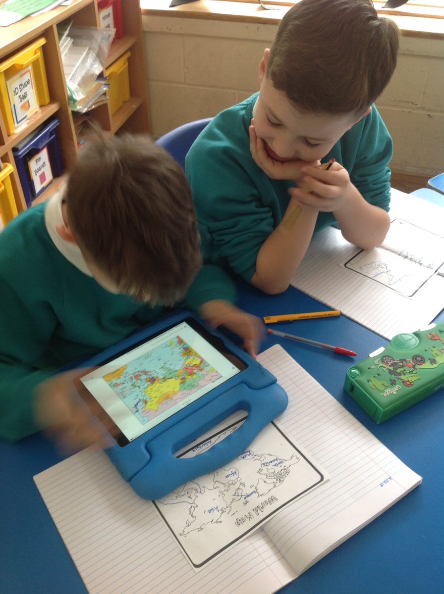 MissGibbsRog's tweet photo. Locating the places where Stone Age animals were found on globes, atlases and maps. https://t.co/TXRJEtYcLD