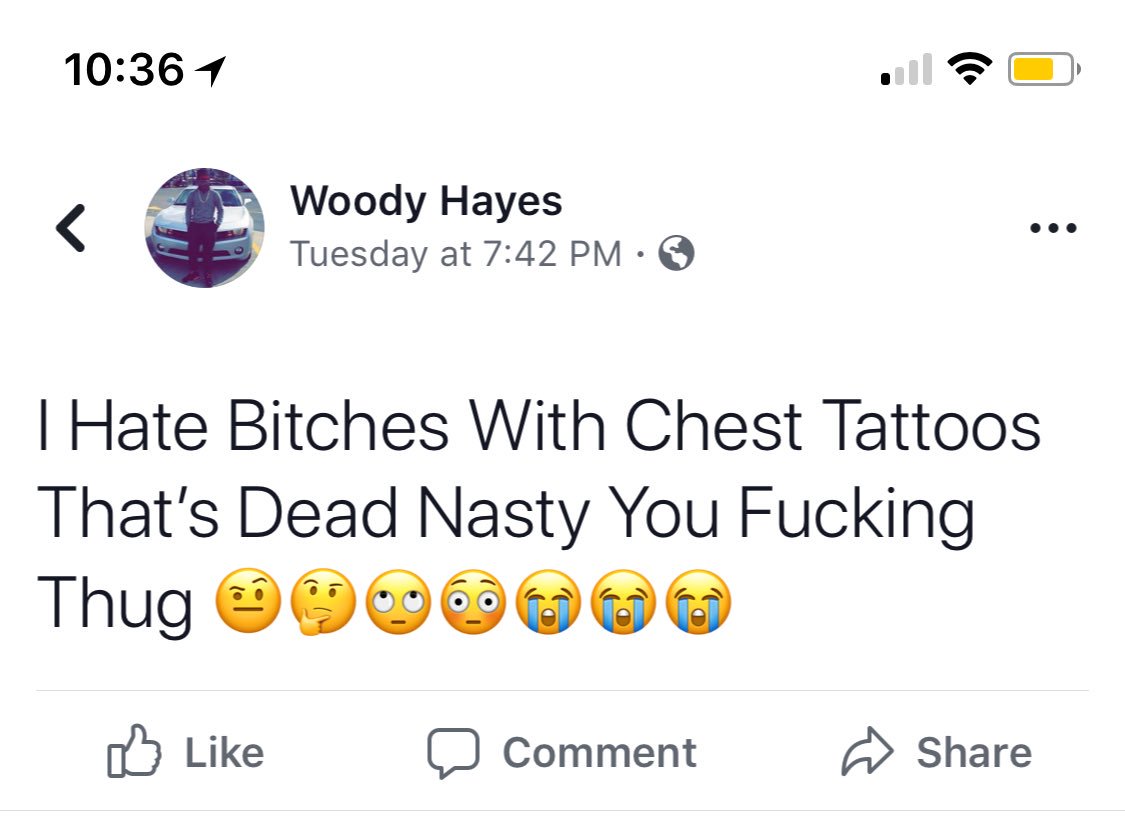DizzyDeszz's tweet photo. 😂😭 nigga said “you fucking thug” https://t.co/MfeD6hDGBV