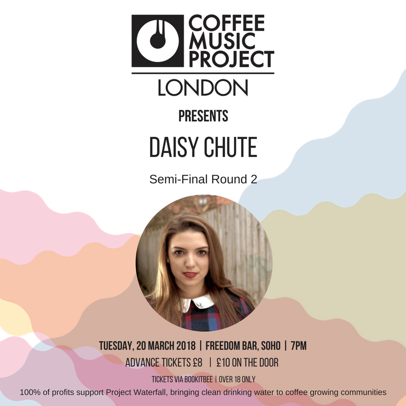 daisychute's tweet photo. Tonight's the night for the Semi Finals of @coffeemusicpro competition! Come to @freedombarsoho to hear some live music, cast your vote and support a great cause for #charitytuesday - @projectwaterf! #projectwaterfall  #CMPLDN2018 #coffeemusicproject #cameosessions #sebcollective https://t.co/KN4L4OaCdv