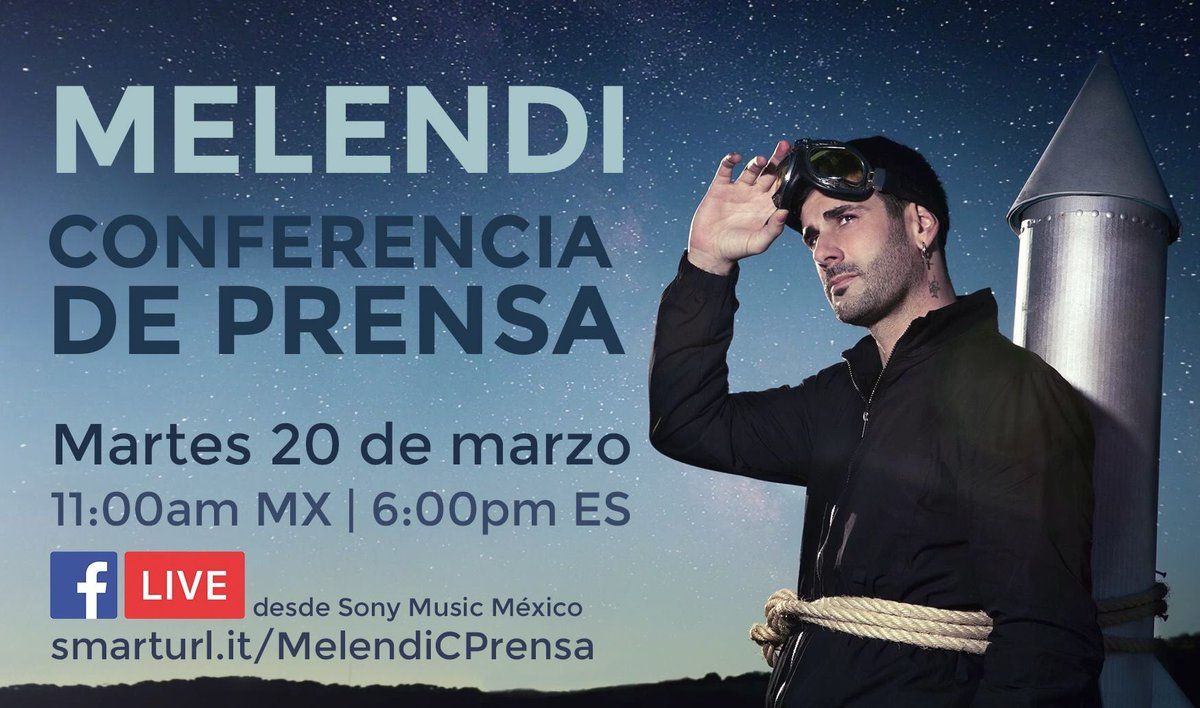 No te pierdas a <a href="/MelendiOficial/">Melendi Oficial</a> en Facebook live hoy a las 11am MX!!!#MELENDI #ahora