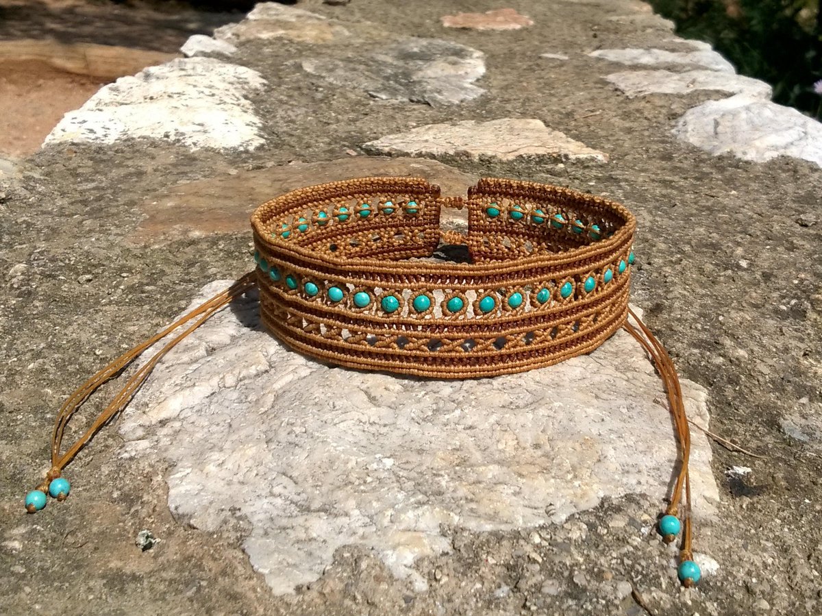 knotifymacrame's tweet photo. Welcome to my world ♥️ my #etsy shop: Forever Young - macrame necklace / choker with howlite turquoise beads #jewelry #necklace #beige #women #boho https://t.co/VyJu2KlJ2S https://t.co/CDJo2Jfu1x