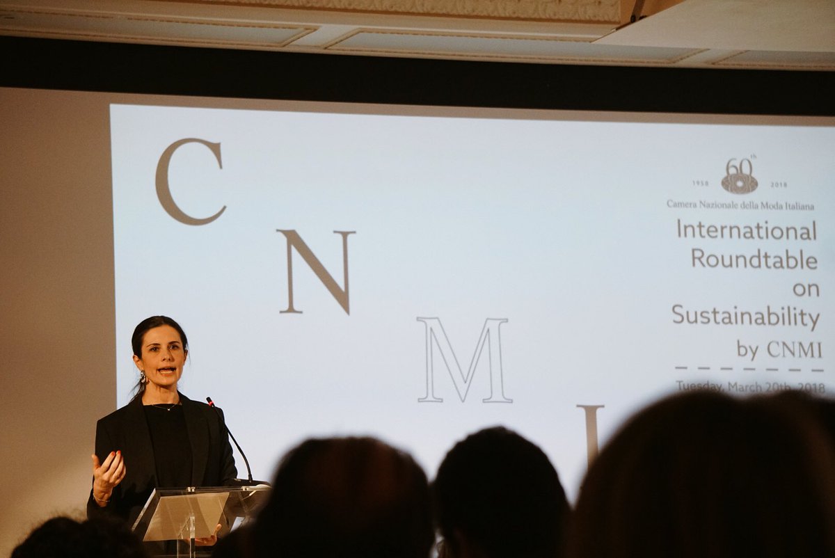 Connect4Climate's tweet photo. “Now is the time for #ClimateAction and progress on #SDGs.” - @liviafirth at @cameramoda #Sustainability Roundtable #Fashion4Climate

@GCC_ECOAGE will announce the #Green Carpet #Fashion Awards 2018, see the winners from last year: https://t.co/iJjZyz7n9d https://t.co/BqwH7ix9jk
