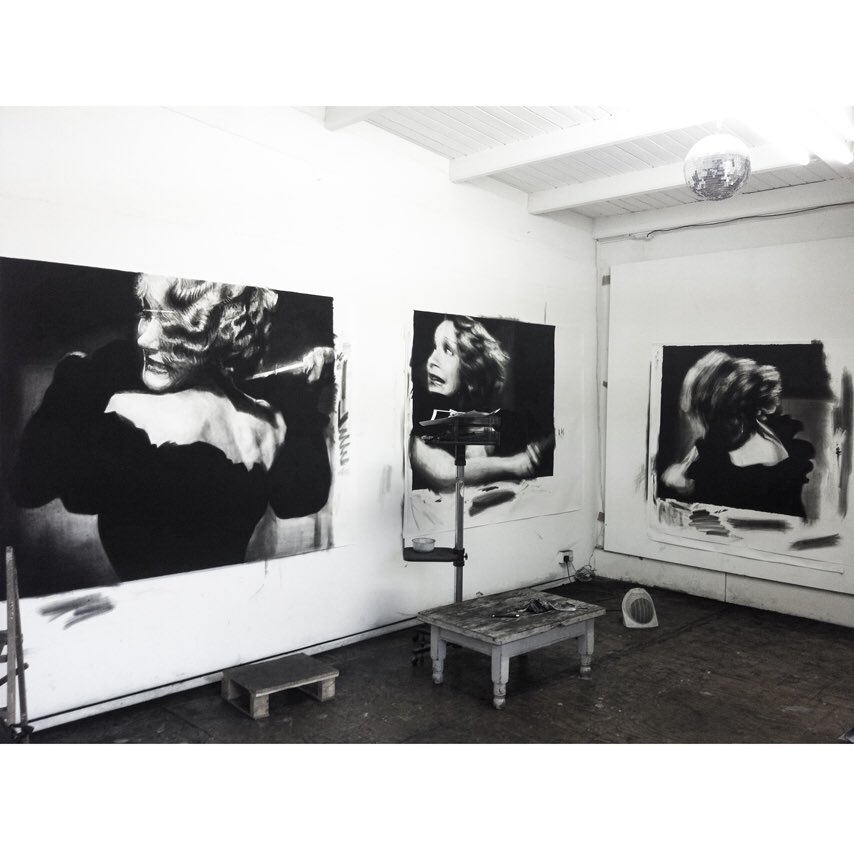 ninamaefowler's tweet photo. My drawing series “They Took Away My Veil” depicts Marlene Dietrich using a sledgehammer to destroy a life-size sculpture of herself, made by an ex-lover in the 1933 film ‘The Song Songs’ #drawing #contemporaryart #marlenedietrich #davidlynch #silencio #songofsongs #ninamaefowler https://t.co/7mGftSpOLW