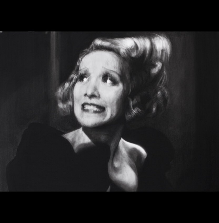 ninamaefowler's tweet photo. My drawing series “They Took Away My Veil” depicts Marlene Dietrich using a sledgehammer to destroy a life-size sculpture of herself, made by an ex-lover in the 1933 film ‘The Song Songs’ #drawing #contemporaryart #marlenedietrich #davidlynch #silencio #songofsongs #ninamaefowler https://t.co/7mGftSpOLW