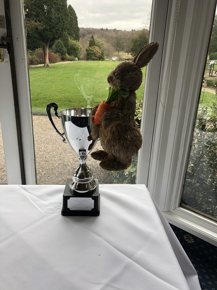And the winner is ??? Bagden Hall hotel in the annual culinary challenge,here's George Norton holding the trophy #winners#topcheftristin