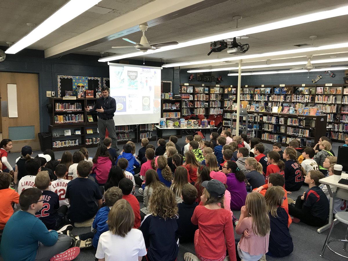 NatalieWininger's tweet photo. Thank you Mr. Preller for talking with McDowell Ss about writing and the process!  @HudsonPTO #McDpride https://t.co/qxaDVTpthQ