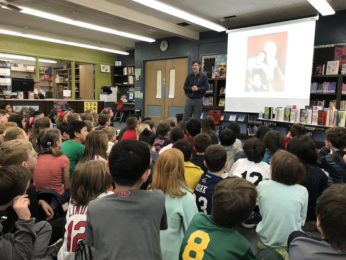 NatalieWininger's tweet photo. Thank you Mr. Preller for talking with McDowell Ss about writing and the process!  @HudsonPTO #McDpride https://t.co/qxaDVTpthQ