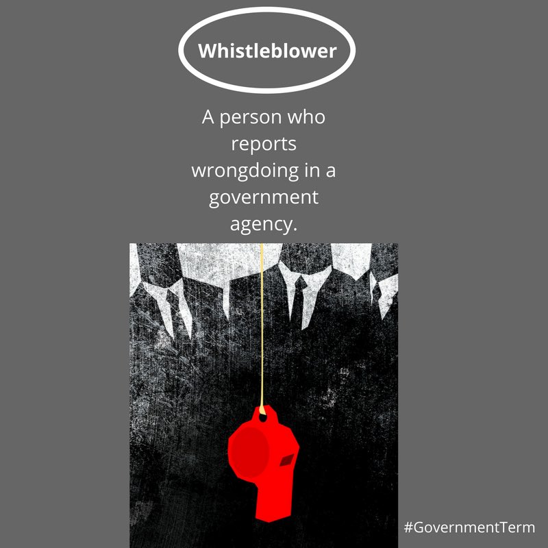 pacsga's tweet photo. It’s #GovernmentTerm Tuesday! Term of the day: Whistleblower
#KnowYourTerms https://t.co/isl6sLbbIh