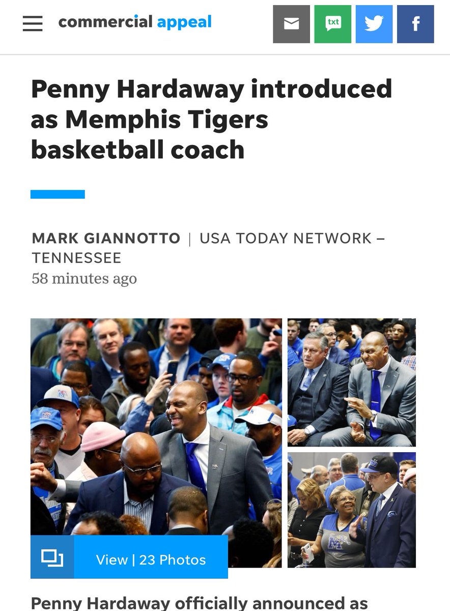 Congratulations to Brother #PennyHardaway on being named Head Men’s Basketball Coach at University of Memphis! #Achievement