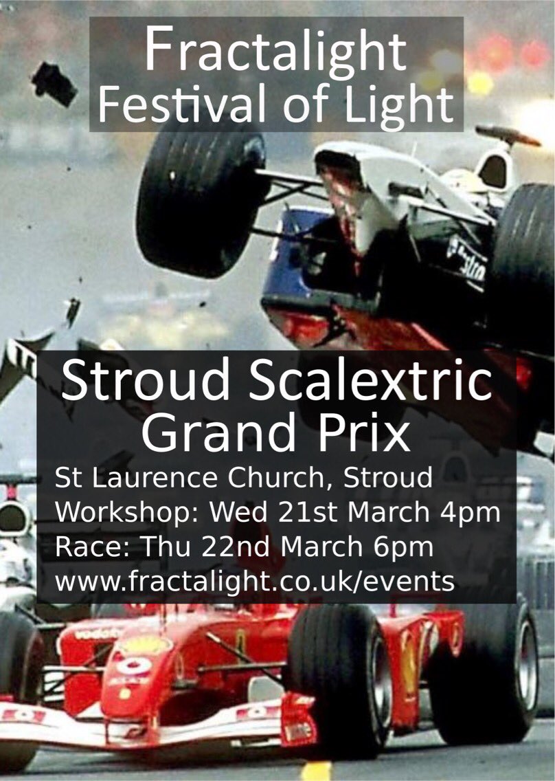 Don’t forget, tomorrow is #scalextric workshop. Bring your track and help us build a massive circuit around the church.