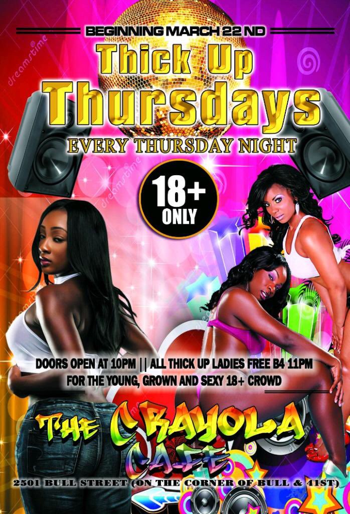 NeverScaredEnt's tweet photo. WEEKENDS START ON THURSDAYS AGAIN🔥
THICK UP THURSDAYS❗️👀🍑
ALL NEW THURSDAY NIGHTS💥
@ THE CRAYOLA CAFE |
DOORS OPEN AT 10 | LADIES FREE TILL 11👯♀️
SOUNDS BY : @SavDjHighLyfe_ 🎧 #NeverScaredEnt IS BACK ❗️#SSU #SSU21 https://t.co/cUQBQJU9LI