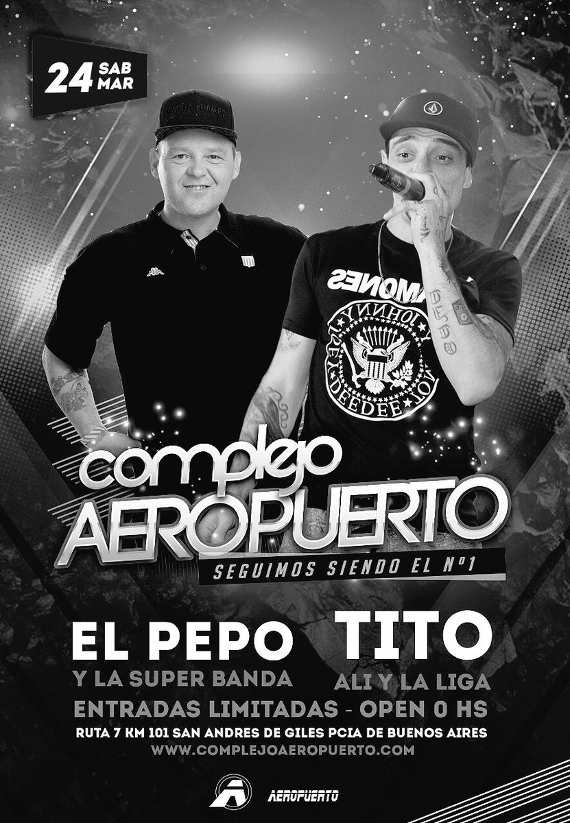 AeroComplejo's tweet photo. Martes de entradas #Gratisss 

Queres participar del sorteo ? 
Dale RT RT RT RT RT RT RT RT RT RT a esta imagen 👇👇👇 y participas del sorteo 

Entradas en puerta 🚪 y L i m i t a d a s

Tito Alí y La Liga - El Pepo https://t.co/yHEnRlyNG0