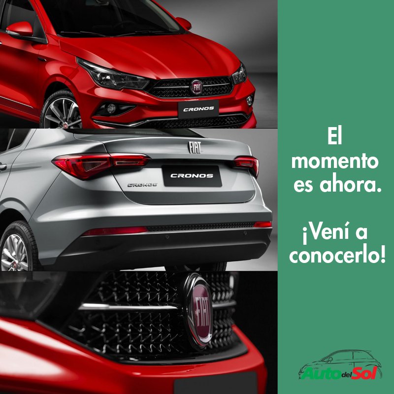 AutodelSolOk's tweet photo. Escribinos para saber cómo obtener el nuevo #Fiat #Cronos con muchas facilidades en #AutoDelSol. https://t.co/Bsxd9PAPe1