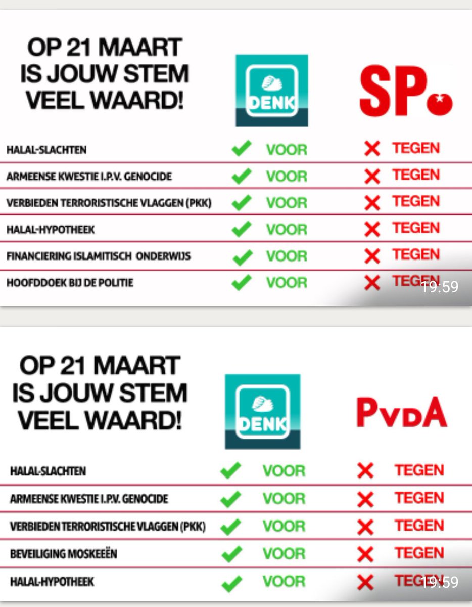 1) DENK Rotterdam verspreidt via een whatsapp bericht, totaal andere partij punten onder hun(echte) achterban.Punte hebben niets met Rotterdam en nog Rotterdamse burgers te maken. Wederom hun ware gezicht duidelijk zichtbaar.
<a href="/RTV_Rijnmond/">Rijnmond</a> <a href="/CarelBrendel/">Carel Brendel</a> @robertpbas