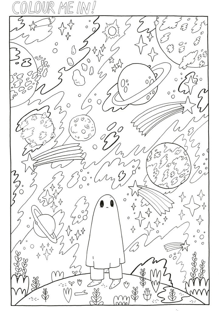 How about some colouring in? Just print out this spacey ghost and get colouring <3
We also have A4 colouring books available on our store - https://t.co/mkbwOfdVAN