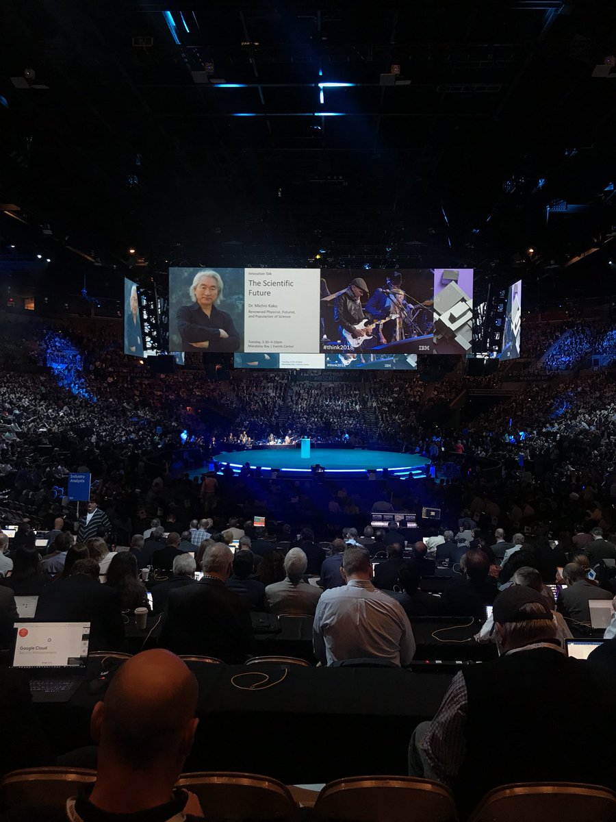 LauraPss's tweet photo. Excited to be at #IBMThink2018 waiting for Jinny Rometti speech https://t.co/srUBEx1cVi