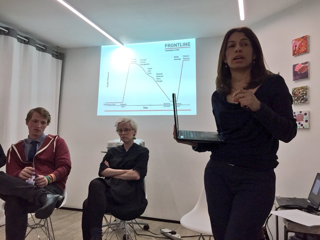 FrontlineSW's tweet photo. Head of Region, Jeanette, discusses some of the key challenges in celebrating great social work https://t.co/CSelews71t