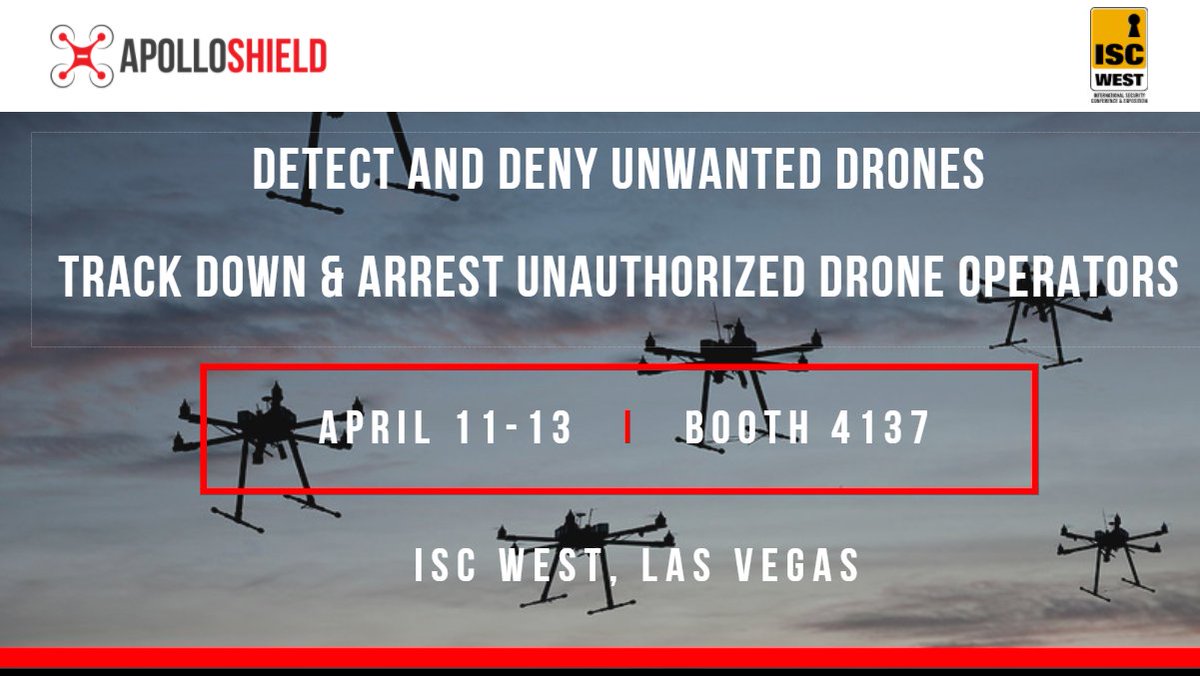 Want to detect unwanted / malicious drones, drive them away, and find their operators? Visit us at #ISCWest, April 11-13, booth 4137