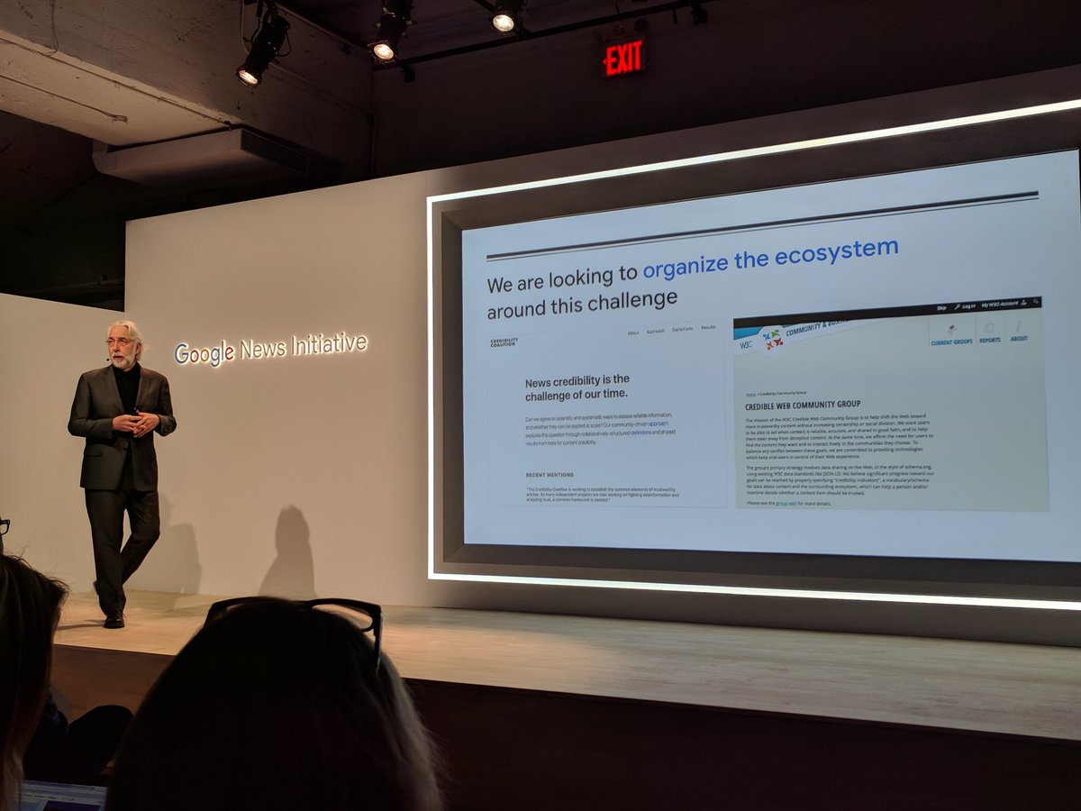 sandhawke's tweet image. Google announcing support for the @W3C work I&apos;m co-chairing.  Consider joining us.  #CredibleWeb      w3.org/community/cred…