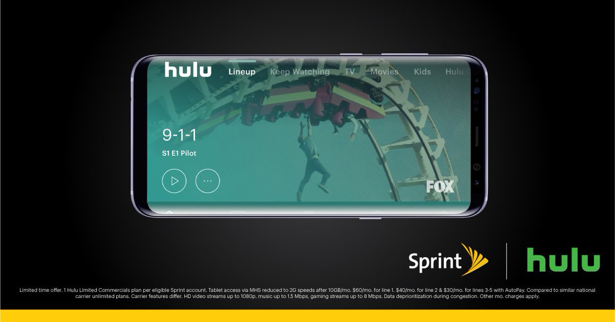 The BEST price for Unlimited now comes with <a href="/hulu/">Hulu</a> Hulu  . Get the TV you love, only w/ #Sprint4NYNJ. Make the switch today! 😃