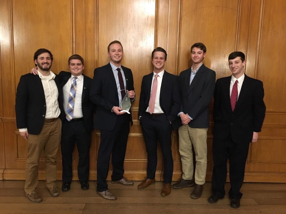 Congratulations to Brother <a href="/kdawrant/">Kevin Dawrant</a> for winning the Living Your Values Award at the 2018 Greek Oscars! This award is given to a member of a fraternity who best exemplifies the purpose and value of their organization. Well-deserved, Kevin!