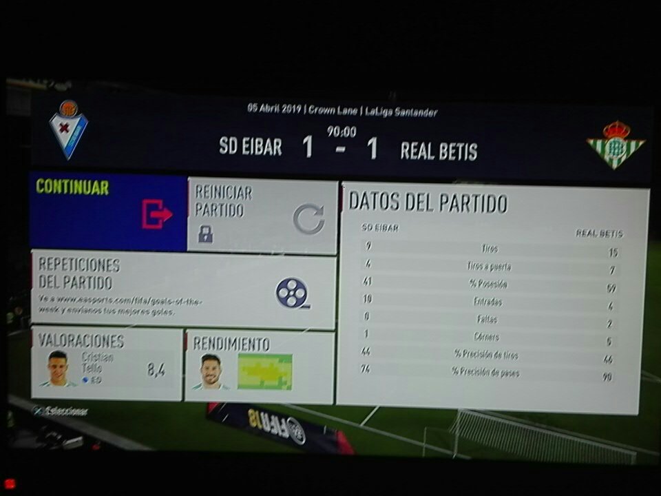 Realbetisfc's tweet photo. FINAL
Eibar 1 betis 1
#hoyesdiadebetis https://t.co/qhLS490LzT