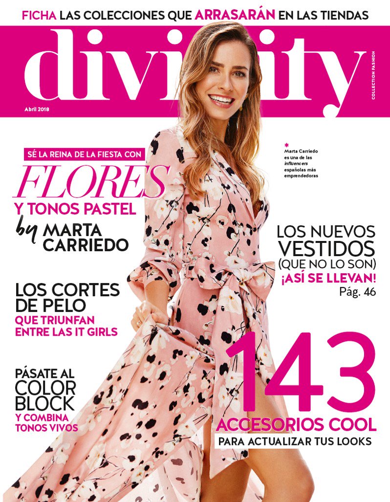 divinity_es's tweet photo. Sé la reina de la fiesta con flores y tonos pastel como @Marta_Carriedo 💐 El nuevo número de la #RevistaDivinity ya en tu quiosco 👏 ➡ https://t.co/UveIMLdVWK https://t.co/6aZ4fF7rmT
