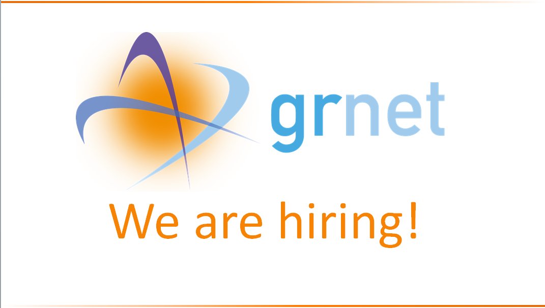grnet_gr's tweet photo. #GRNET #recruiting: we are looking for enthusiastic, result oriented individuals to join our teams as:
#system_engineers
#network_engineers
#developers
#account_manager
#IT #service_manager
#OSS/BSS architect
#identity_engineer
Job openings at: https://t.co/OREzCZ9vgt https://t.co/mdlzWFW9uZ