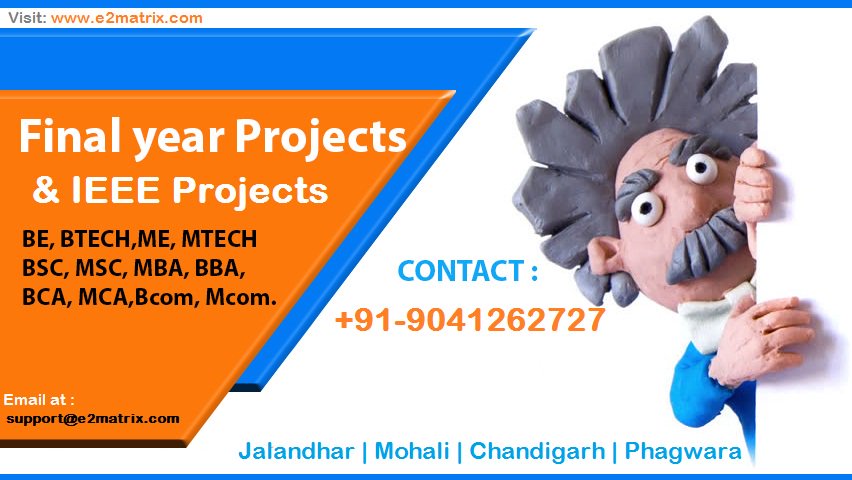e2matrix_lab's tweet image. Get #IEEE_projects topic ideas and tutorials for your #final_year project in various fields like #embedded, #electrical and #robotics etc. Our Expert help you to implement #major or #mini_projects. Talk to our expert over phone Call 📲 @+91-9041262727
🌐 e2matrix.com