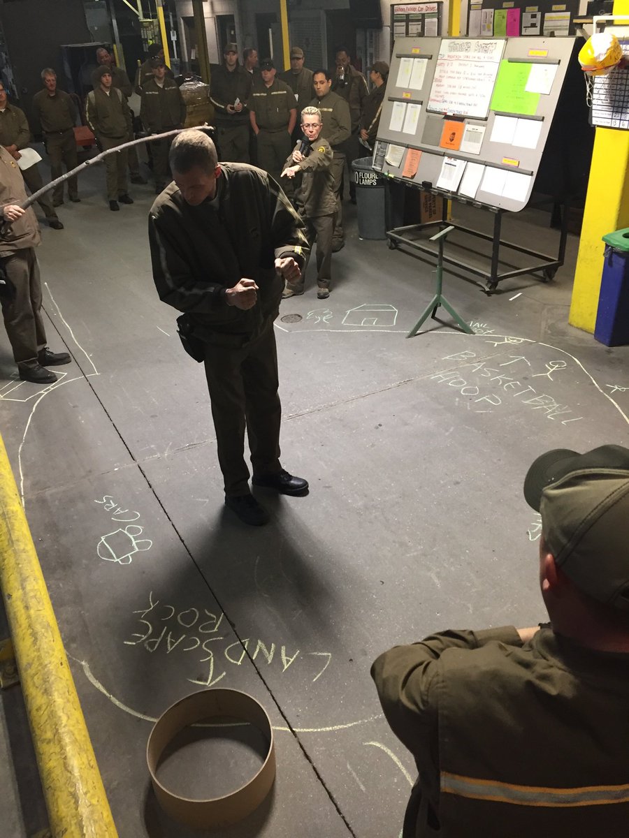 Demonstration by Elkhorn Valley safety team. Avoiding stationary objects when delivering in a resi circle.